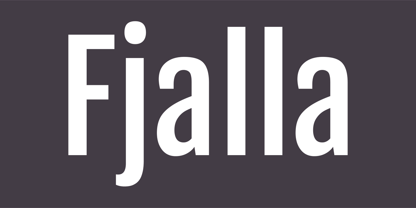 Fjalla One Regular Font preview